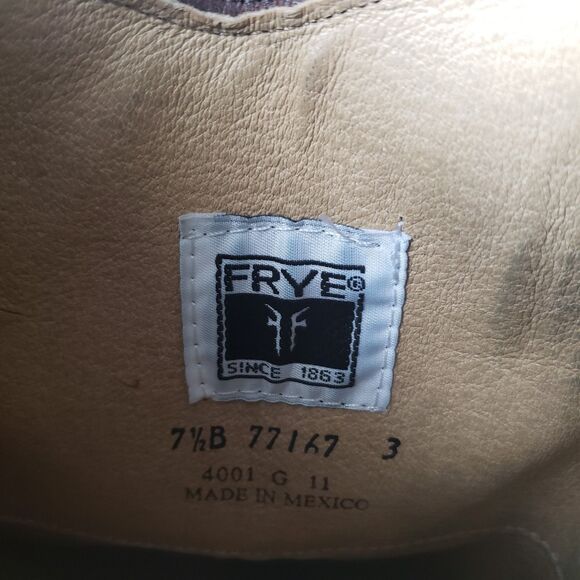 Frye Melissa Button Tall Riding Boots Womens 7 1/2 Leather Redwood Brown - Picture 6 of 7